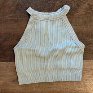 aerie Ribbed Crewneck Sweatshirt - Light blue